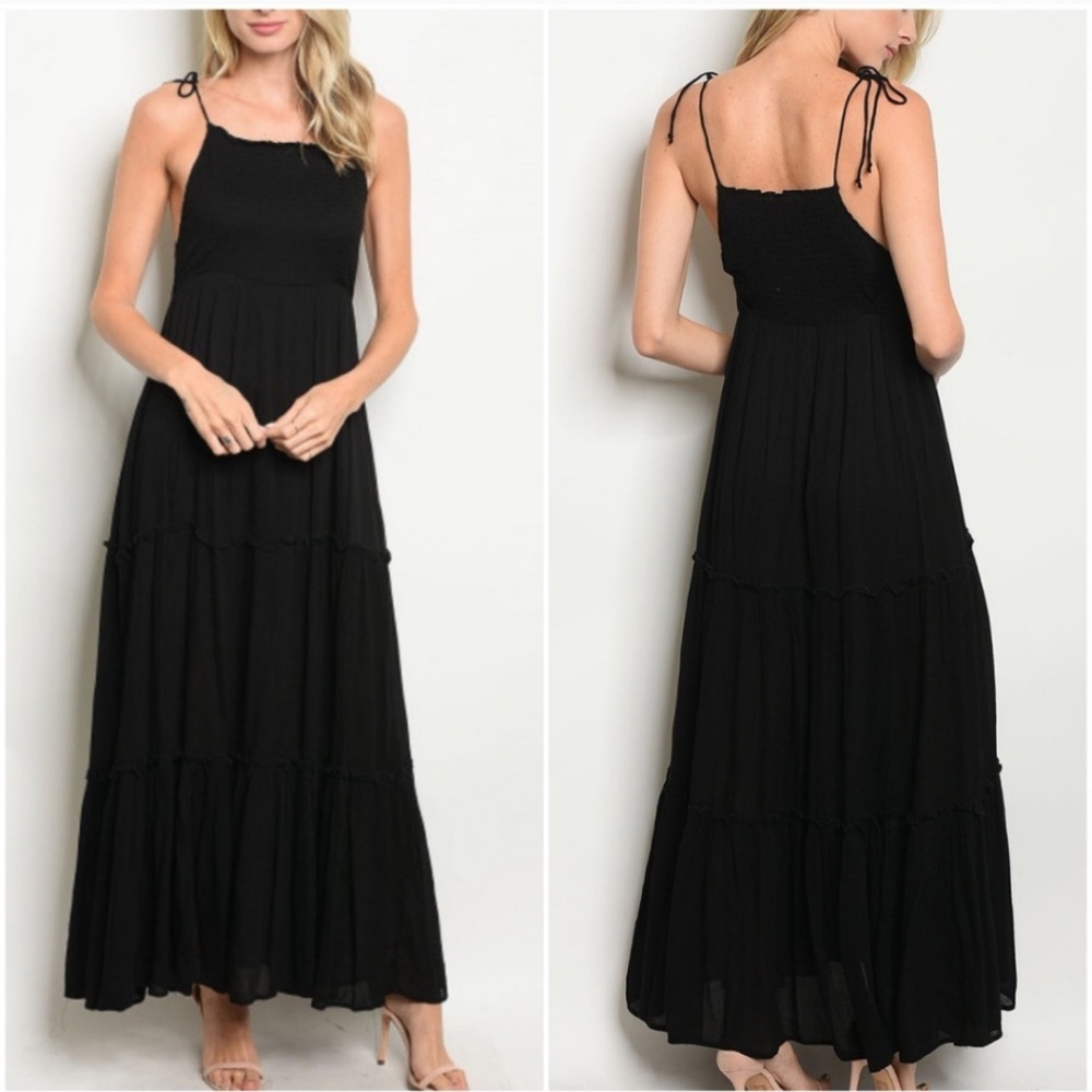 Women's  Black Large Maxi Dress